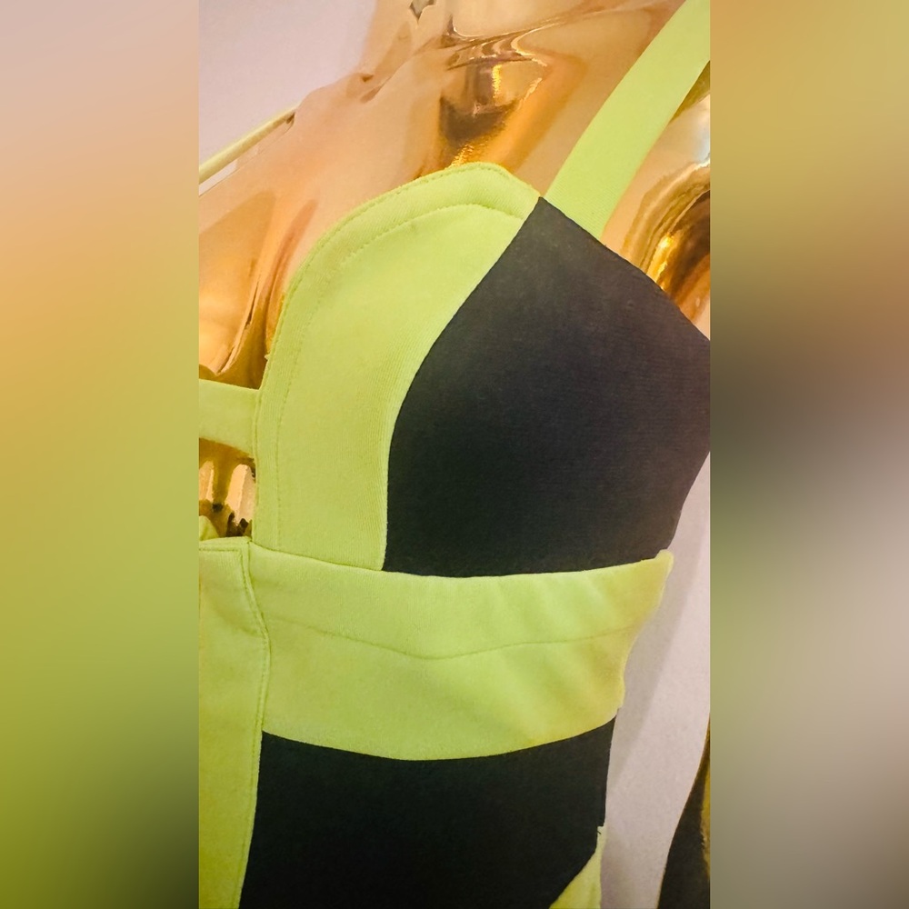 Arrogant Cat London Lime Green Form Fitting Dress, Cocktail, Club wear, Size S - Picture 8 of 16